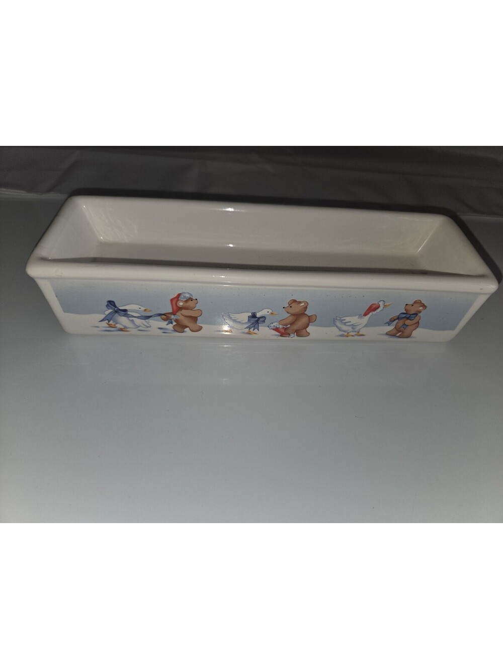 Vintage Country Cottage Core Kitchen Dish Decor Goose Bears Christmas SC2